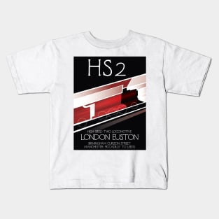 High Speed Two vintage travel poster Kids T-Shirt